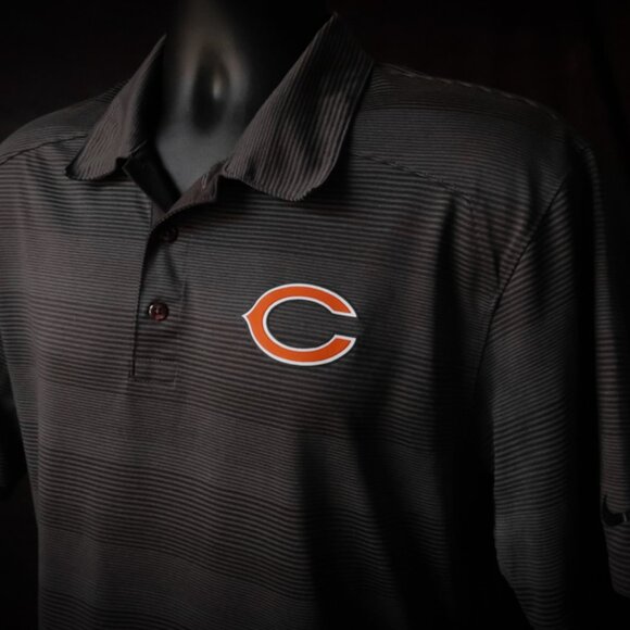 Chicago Bears Nike Dri-Fit Gray Polo (M) NICE! 🏈 - Picture 5 of 8